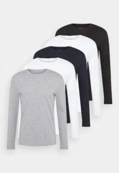 Pier One 5 Pack - Longsleeve - White/Dark Blu/Grey -Pier One 0040d79b22c848e294c0eb73581cab32 scaled
