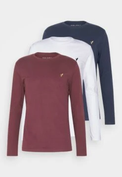 Pier One 3 Pack Unisex- Longsleeve - White/Dark Blue/Bordeaux -Pier One 00fb62a16a384865a8c2dc59b9b45b3a scaled
