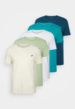 Pier One 5 Pack - T-Shirt Basic - White/Blue/Stone -Pier One 00fec76a23194020b0f0894c5c8fb3e1 scaled