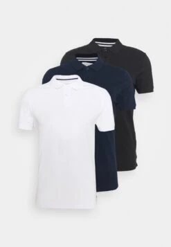 Pier One 3 Pack - Poloshirt - Black/Dark Blue/White -Pier One 07cf99c8248048ac91837e46ad87ad09 scaled