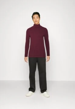 Pier One 2 Pack - Longsleeve - Beige/Bordeaux