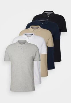 Pier One 5 Pack - Poloshirt - Black/Blue/Beige -Pier One 1508a6a79962429e9c36e47aa305965a scaled