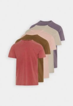 Pier One 5 Pack - T-Shirt Basic - Off-White/Lilac/Light Red -Pier One 157be7693cf04021812e84a3c933c25e scaled