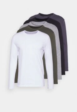 Pier One 5 Pack - Longsleeve - Black/White/Olive -Pier One 1811e4e1633c4594abae2f43c4e4d170 scaled