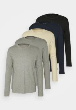 Pier One 5 Pack - Longsleeve - Black/Dark Blue/Stone -Pier One 1c25018ba4f641b38bf11faa7391875c scaled