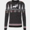 Pier One Wintery Christmas Jumper- Trui - Black