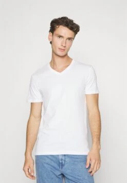 Pier One V Neck Bird Tonal 3 Pack - T-Shirt Basic - Light Brown/White/Dark Blue -Pier One 1f5463f9c0604b97998b18e77595bc5f scaled