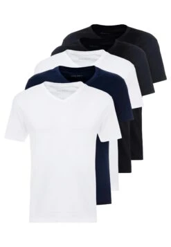 Pier One 5 Pack - T-Shirt Basic - White/Blue/Black -Pier One 2819a515ceaa41a7b996144dea7390c3 scaled