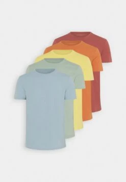 Pier One 5 Pack - T-Shirt Basic - Light Blue/Yellow/Mint -Pier One 2ce03fa7d81942e7b51f0e062eca18e4 scaled