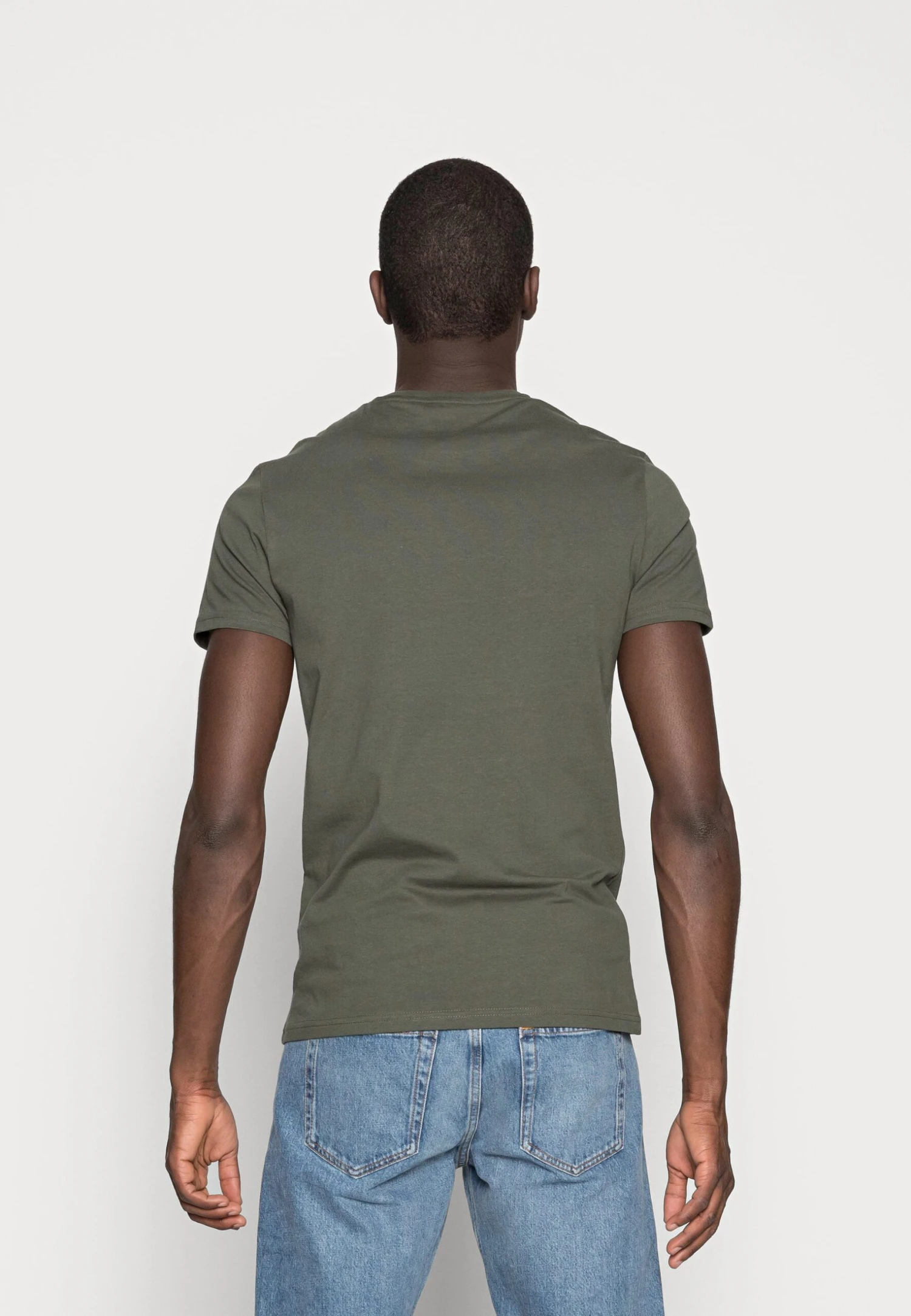 Pier One 3 Pack - T-Shirt Basic - Black/Grey/Green 3 Pier One 3 Pack - T-Shirt Basic - Black/Grey/Green - Afbeelding 3