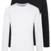 Pier One 2 Pack - Longsleeve - White/Black