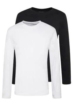 Pier One 2 Pack - Longsleeve - White/Black