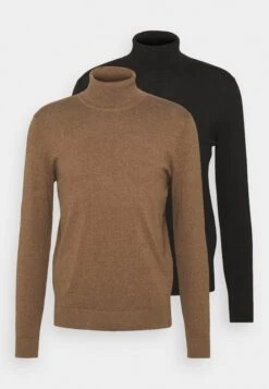 Pier One 2 Pack - Basic Turtleneck - Trui - Black/Mottled Brown -Pier One 3122488e084f414d9b220d1f3fd8aecc scaled