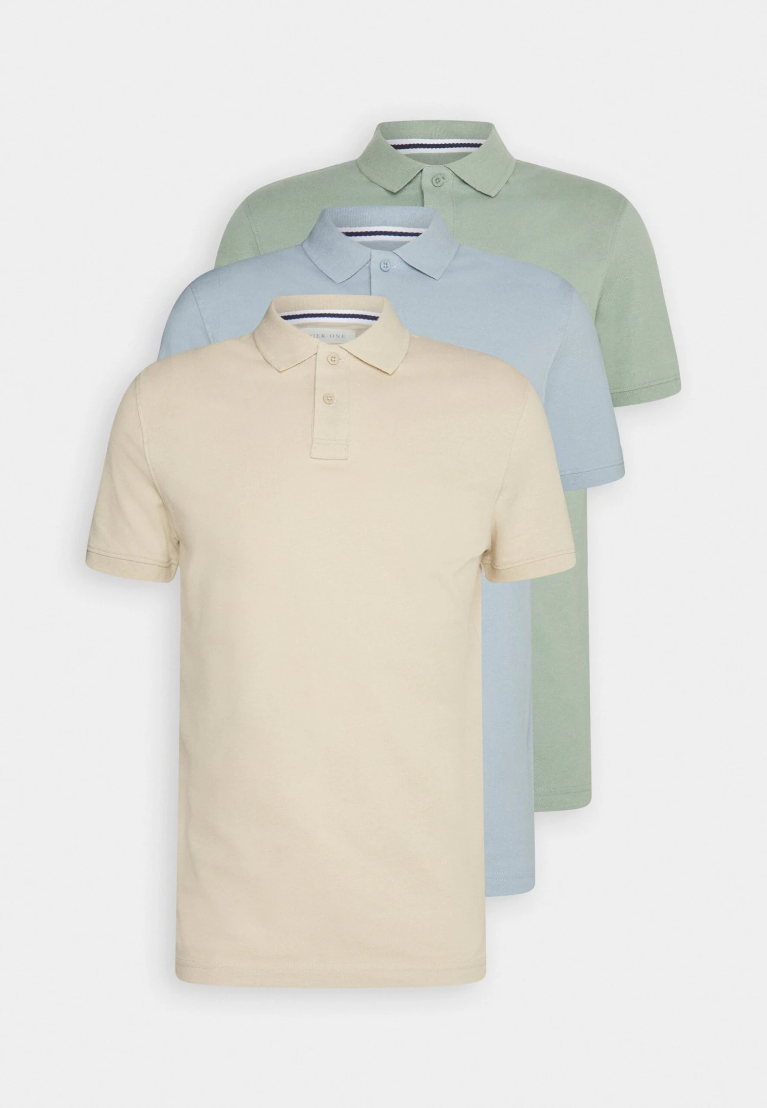 Pier One 3 Pack - Poloshirt - Mint/Tan/Light Blue 6 Pier One 3 Pack - Poloshirt - Mint/Tan/Light Blue - Afbeelding 6