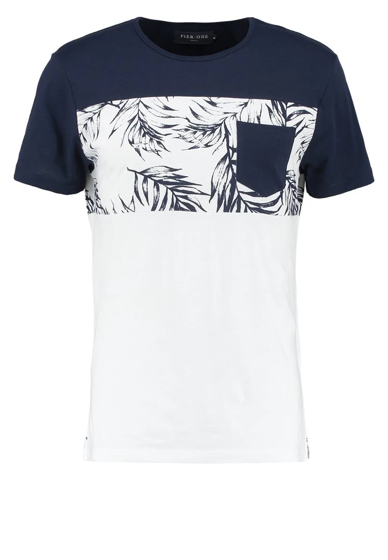 Pier One T-Shirt Print - Navy/White 5 Pier One T-Shirt Print - Navy/White - Afbeelding 5