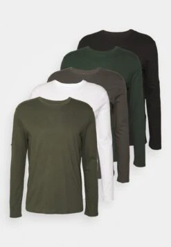 Pier One 5 Pack - Longsleeve - White/Dark Green/Light Green/Black -Pier One 4c3811fac32e4b768fcbe2cc292dd8b9 scaled