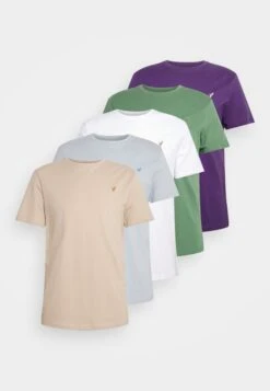 Pier One Unisex 5 Pack - T-Shirt Basic - Light Blue/Purple/White -Pier One 4dab7af2179d4e539c84571a9836ad97 scaled