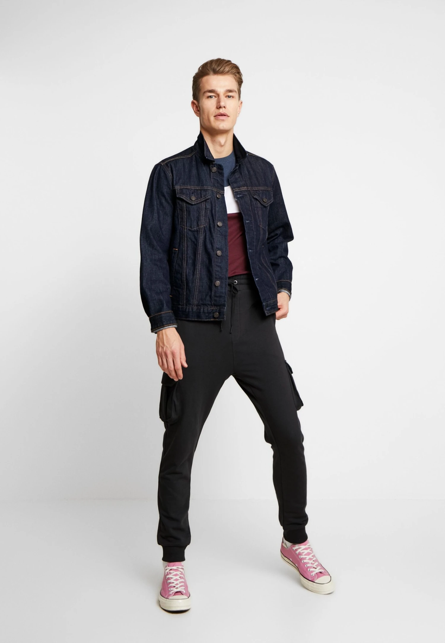 Pier One T-Shirt Print - Bordeaux / Dark Blue 2 Pier One T-Shirt Print - Bordeaux / Dark Blue - Afbeelding 2