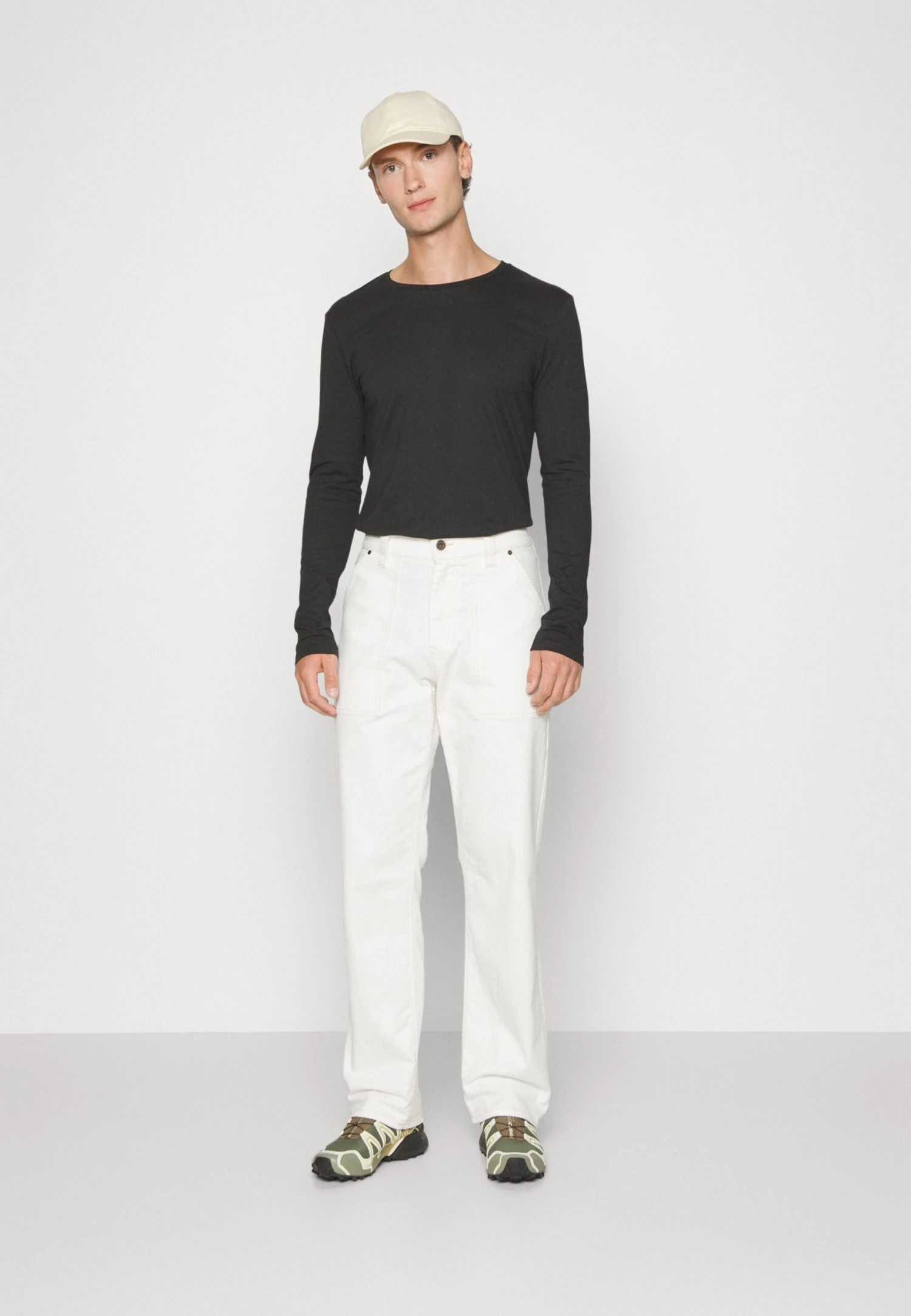 Pier One 2 Pack - Longsleeve - Black/Khaki 1 Pier One 2 Pack - Longsleeve - Black/Khaki