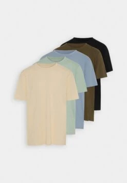 Pier One 5 Pack - T-Shirt Basic - Mint/Off-White/Khaki -Pier One 5b5778993dfc4612b1bc7d2cac39f5f3 scaled