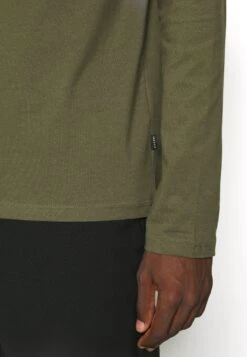 Pier One Longsleeve - Black/Dark Grey/Olive -Pier One 6610a6e9671a4662a6b0d715e8f87ff0 scaled