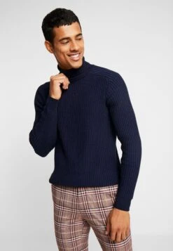 Pier One Trui - Mottled Dark Blue