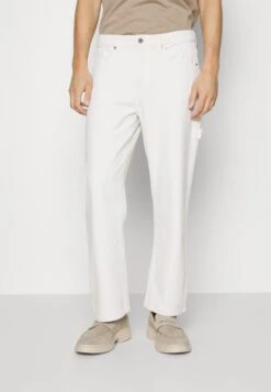 Pier One Carpenter Colored Twill- Straight Leg Jeans - Off-White