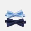 Pier One 2 Pack - Vlinderdas - Dark Blue/Light Blue