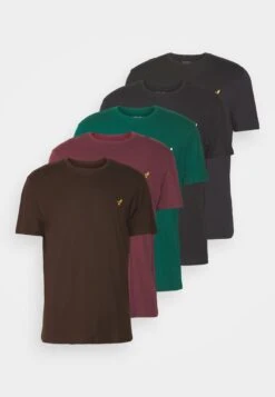 Pier One 5 Pack - T-Shirt Basic - Bordeaux/Dark Green/Dark Blue -Pier One 695ee0a9459c4064b966a3f795bf7133 scaled