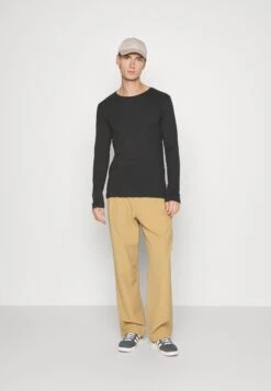 Pier One 2 Pack - Longsleeve - Black/Mottled Dark Grey