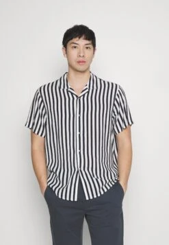 Pier One Overhemd - Dark Blue/White