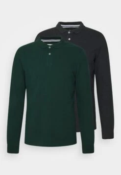 Pier One Long Sleeve 2 Pack- Poloshirt - Dark Grey/Khaki -Pier One 797d6a7ee480495b8e72e1155193494c scaled