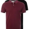Pier One 2 Pack - Poloshirt - Bordeaux/Black