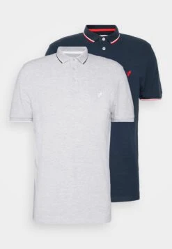 Pier One 2 Pack - Poloshirt - Light Grey/Dark Blue -Pier One 80fc7d2c93fe45a4bd2b3e1128ea88bd scaled