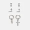 Pier One 3 Pack Unisex - Oorbellen - Silver-Coloured