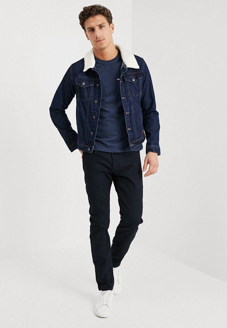 Pier One T-Shirt Basic - Mottled Dark Blue 2 Pier One T-Shirt Basic - Mottled Dark Blue - Afbeelding 2