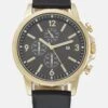 Pier One Unisex - Chronograaf - Black/Gold-Coloured
