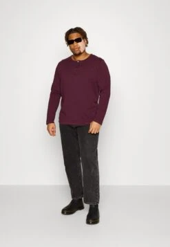 Pier One 2 Pack - Longsleeve - Dark Grey/Red