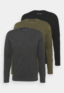 Pier One Longsleeve - Black/Dark Grey/Olive -Pier One b4d996d7053e490480baa53d482fec18 scaled