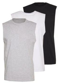 Pier One 3 Pack - T-Shirt Basic - Grey/White/Black -Pier One b7095e703ec24c8694069d82098fed74 scaled