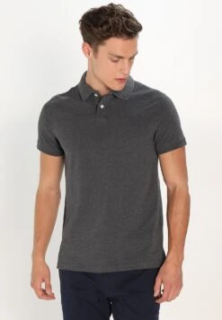 Pier One Basic - Poloshirt - Dark Grey Melange