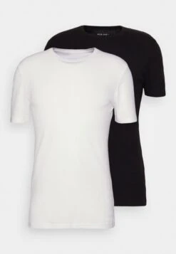 Pier One Slim Fit Ribbed T-Shirt 2 Pack - T-Shirt Basic - White/Black -Pier One bfa677da41c14e1ebbe1df5382fc7cd3 scaled