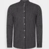 Pier One Flannel Stripes- Overhemd - Dark Grey