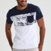 Pier One T-Shirt Print - Navy/White