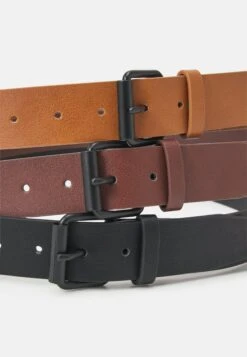 Pier One 3 Pack Unisex - Riem - Black/Brown/Cognac -Pier One c51602dbb07442f1950726d800e6e752 scaled