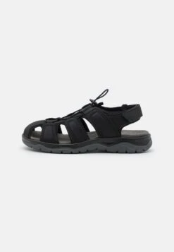 Pier One Leather - Outdoorsandalen - Black