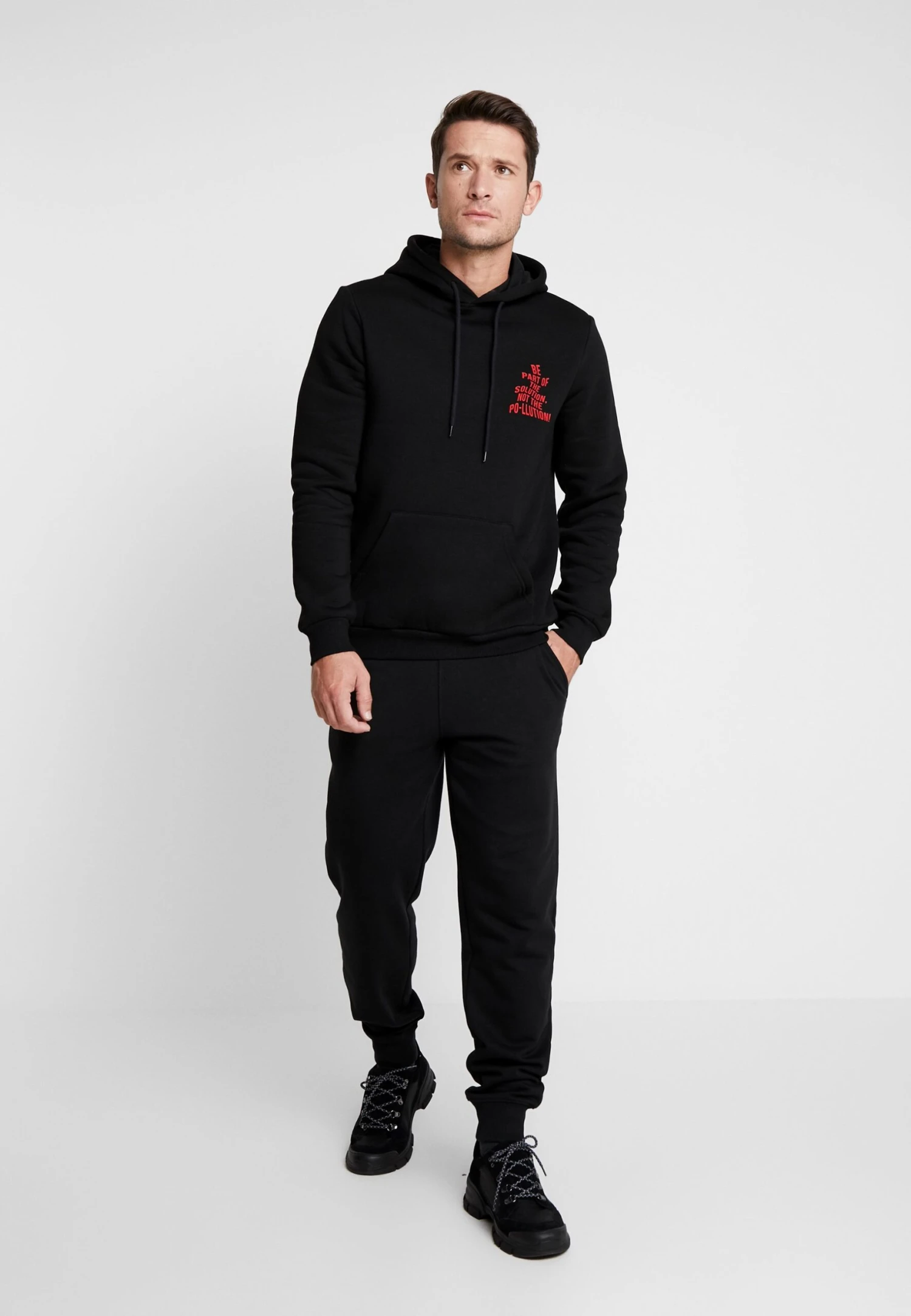 Pier One 2 Pack - Trainingsbroek - Black/Mottled Light Gre 1 Pier One 2 Pack - Trainingsbroek - Black/Mottled Light Gre