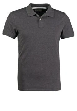 Pier One Poloshirt - Dark Grey Melange -Pier One e696389ad42f4800a8341eceda477bc7