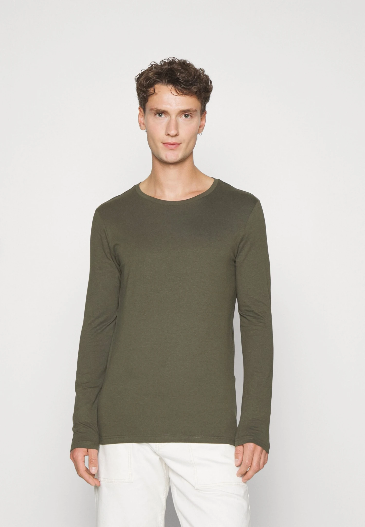 Pier One 2 Pack - Longsleeve - Black/Khaki 4 Pier One 2 Pack - Longsleeve - Black/Khaki - Afbeelding 4